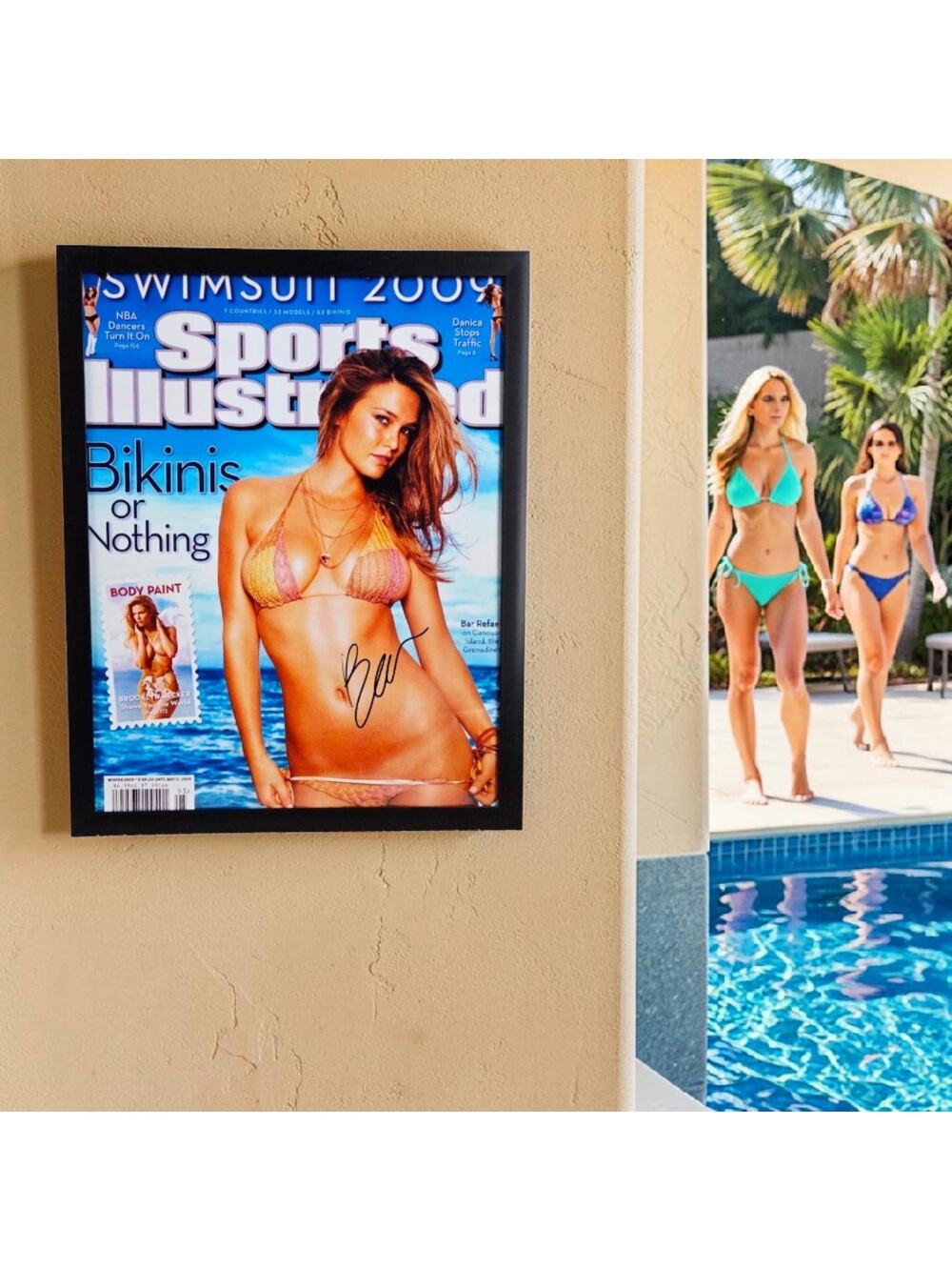 Bar Rafaeli SI Swimsuit Cover Model Autographed 11X14 Framed & Matted COA Vs